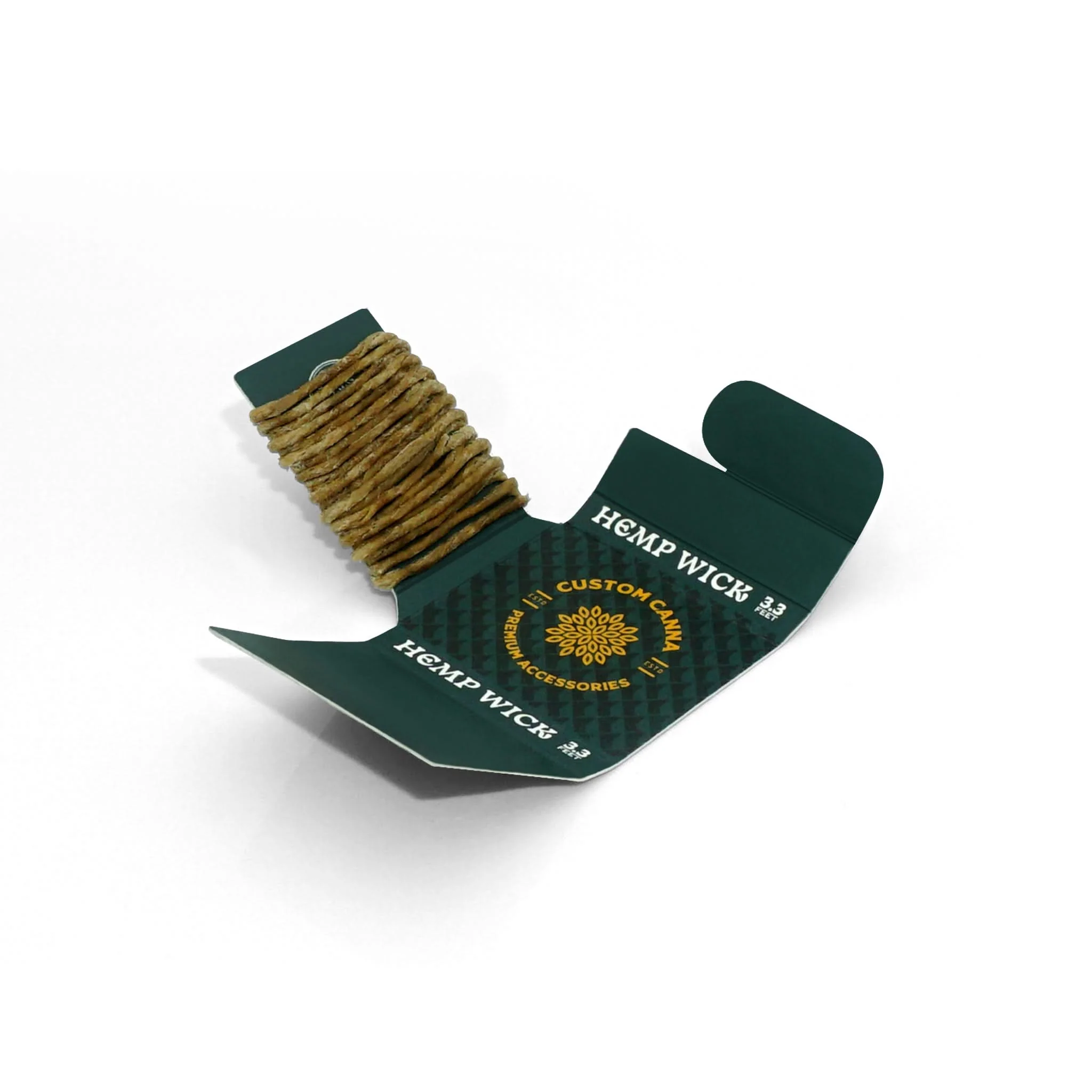 Custom Organic Natural Beeswax Wick In Flip Top Matchbox Packaging