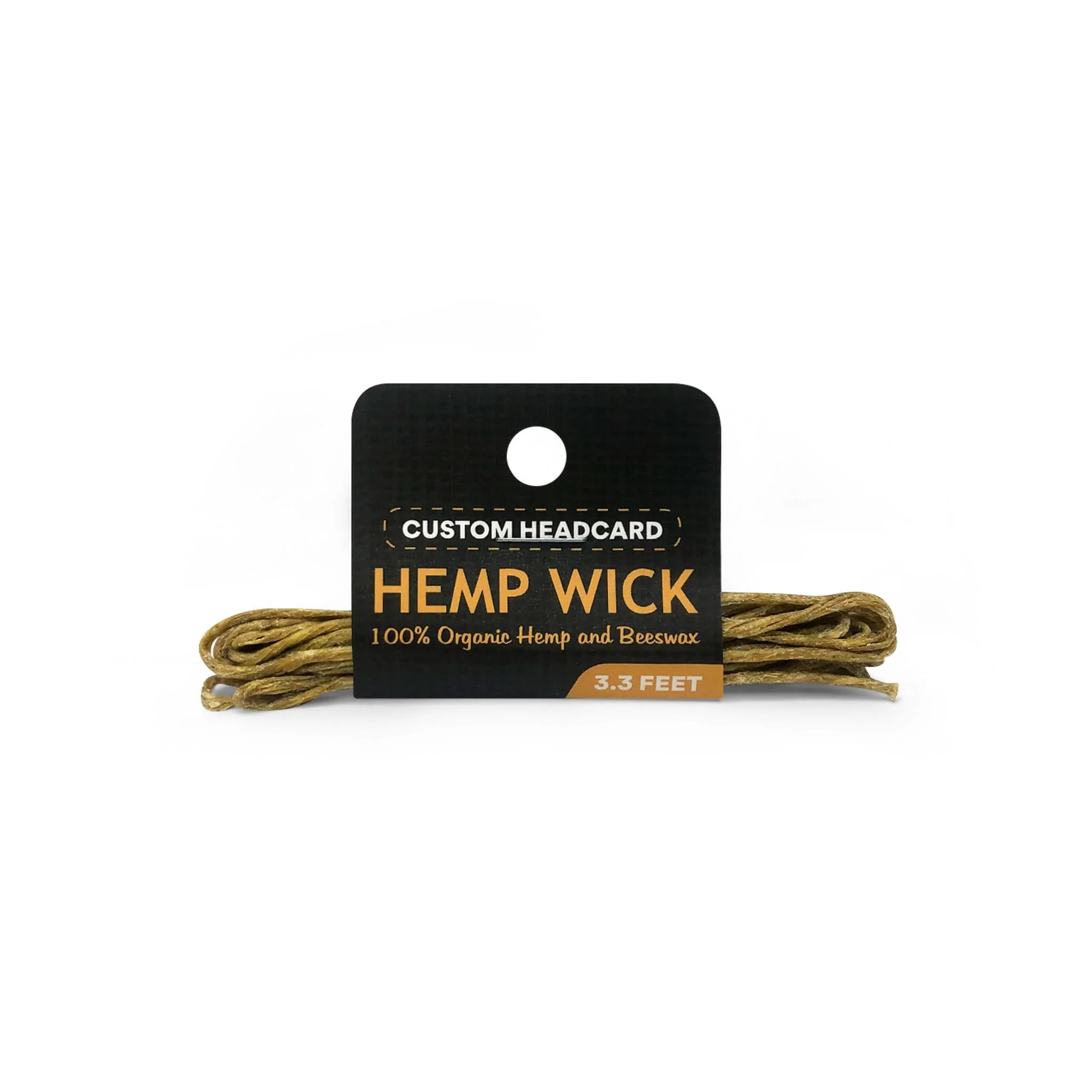 Custom Organic Natural Beeswax Wick In Header Card Packaging