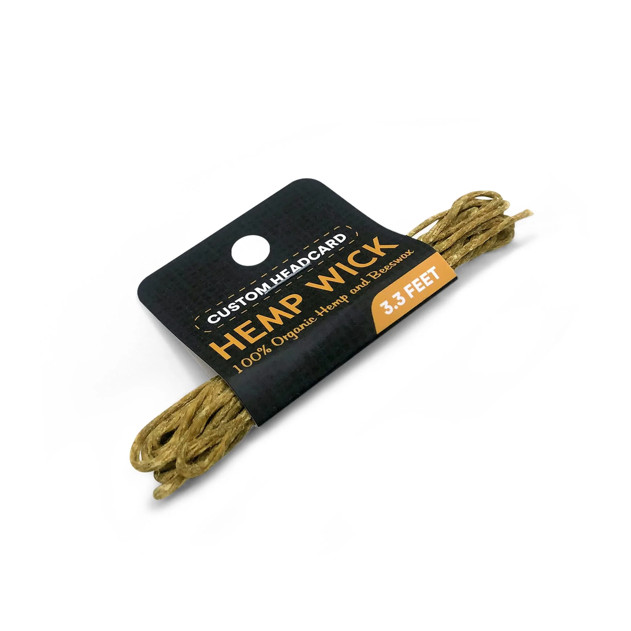 Custom Organic Natural Beeswax Wick In Header Card Packaging - Image 2