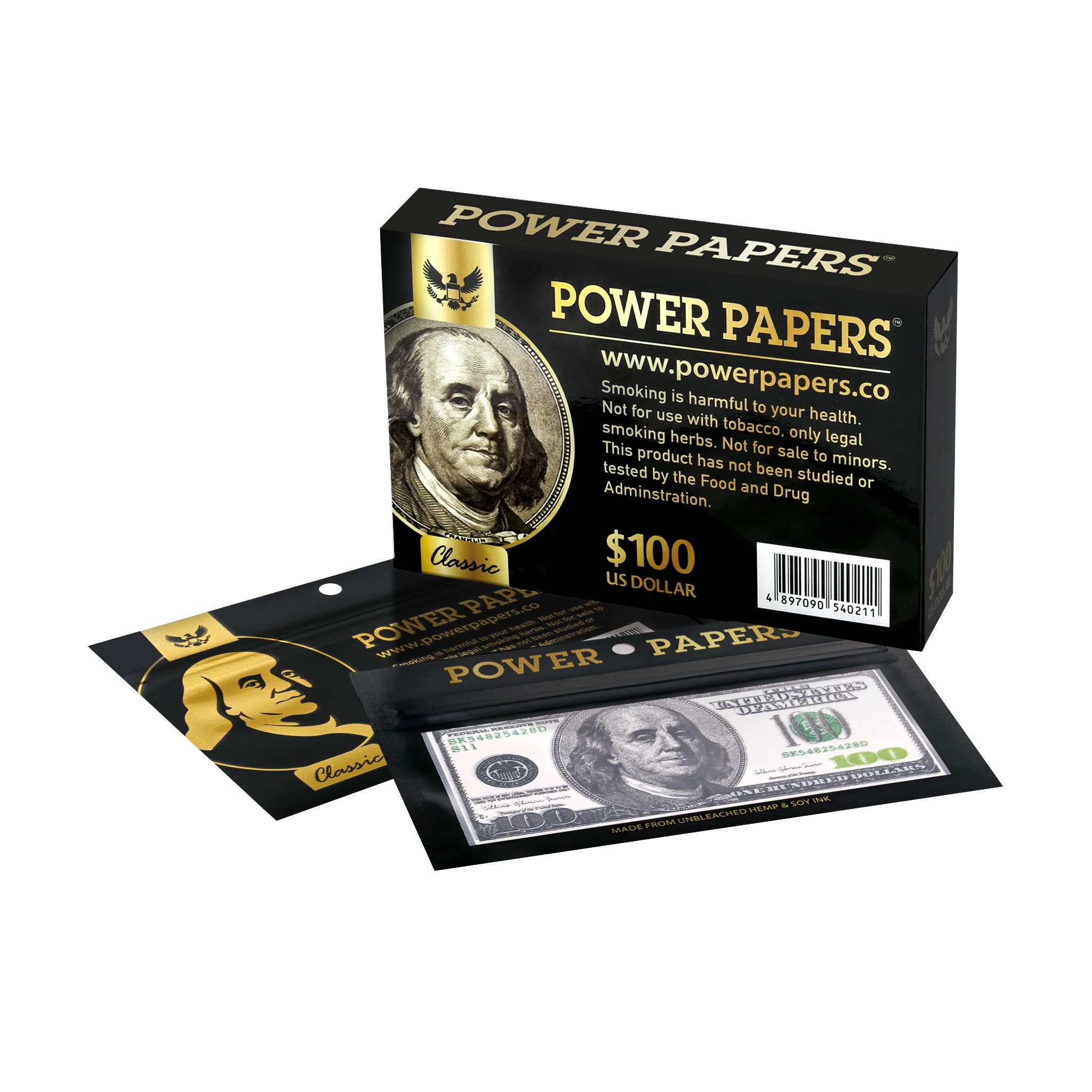 POWER PAPERS™ USD$100 Rolling Paper - Image 2